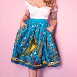 RARE - Vixen by Micheline Pitt - Creature Lagoon Monster Full Circle Skirt XL L
